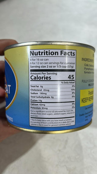 🌟優質蛋白🌟冰鮮菲律賓🇵🇭活拆熟藍花蟹肉(450g)(蟹白肌肉 SPECIAL / 蟹鉗蟹抓肉 CLAW)