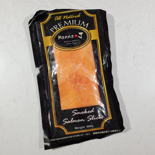 挪威煙三文魚切片。500g。可代開一半獨立真空💪