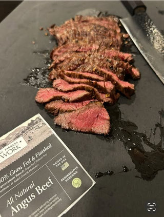 [牛肉類]美國草飼腹心肉配北非蛋