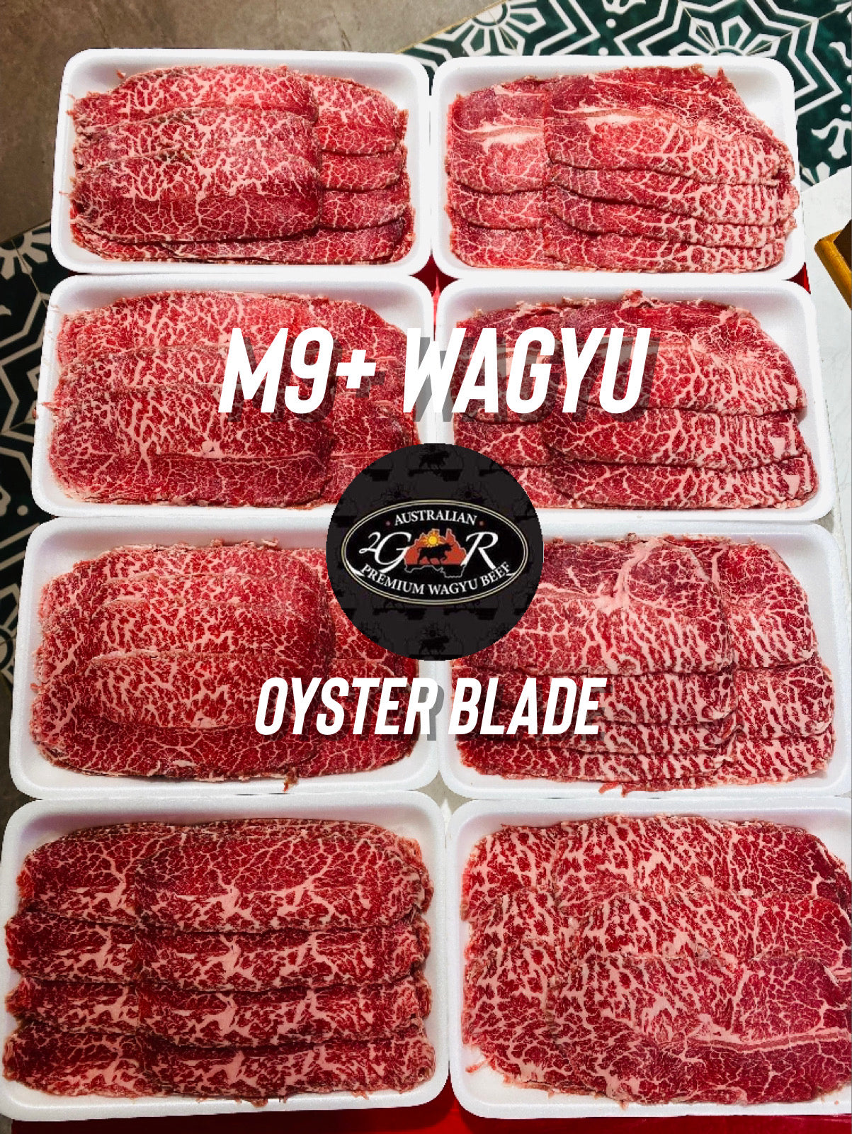 澳洲全血和牛2GR。M9+。oyster blade (三筋肉)