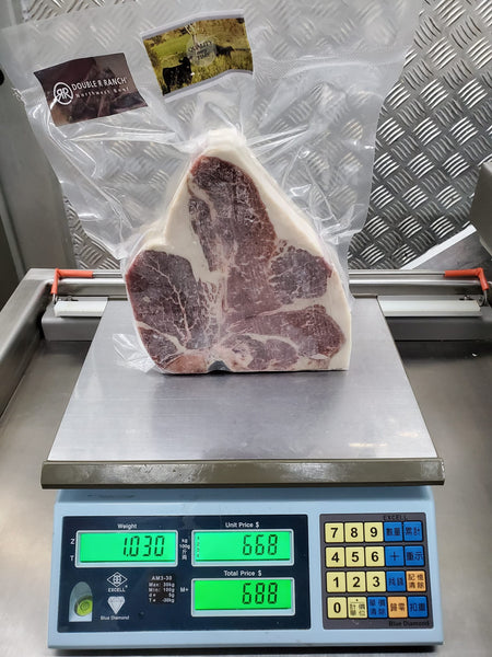 Double R(美國名牌子SRF 副廠) USDA Prime grade T-bone steak (T骨牛扒)