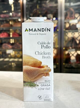 Amandin 有機低脂無糖無麩質清雞湯 (1L)