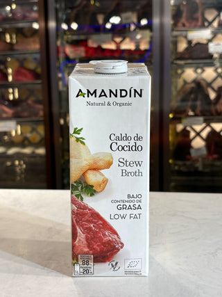 Amandin 有機低脂無糖無麩質雞肉牛肉燉湯 (1L)