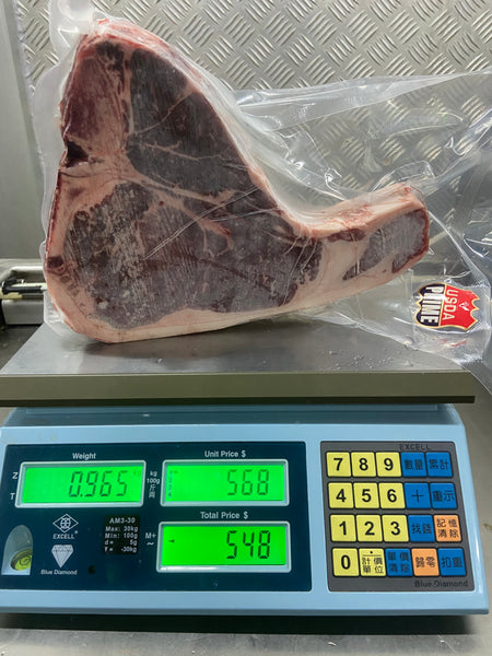 Double R(美國名牌子SRF 副廠) USDA Prime grade T-bone steak (T骨牛扒)